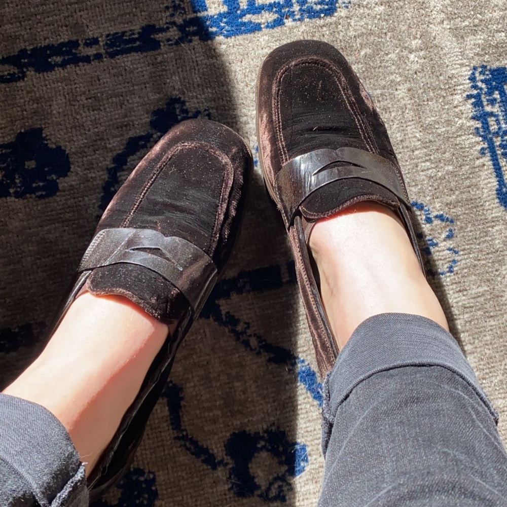 Donald Pliner Velvet Loafers